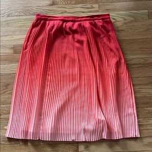 Halston Heritage Red Ombre A-Line Skirt